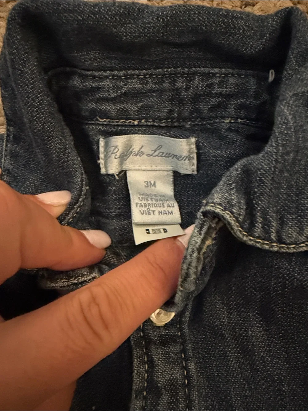 Ralph Lauren Dress - 3 months - Denim Baby Dress